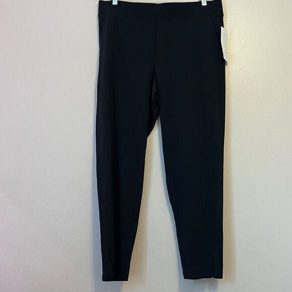 Athleta Brooklyn Mid Rise Ankle Pant Stretch Athleisure Travel New Black Sz 12 - Picture 8 of 15